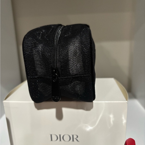 SALE🔥3pc Dior 2025 Black Mesh Makeup Bag w/Diorshow full size mascara & lip - Picture 6 of 16